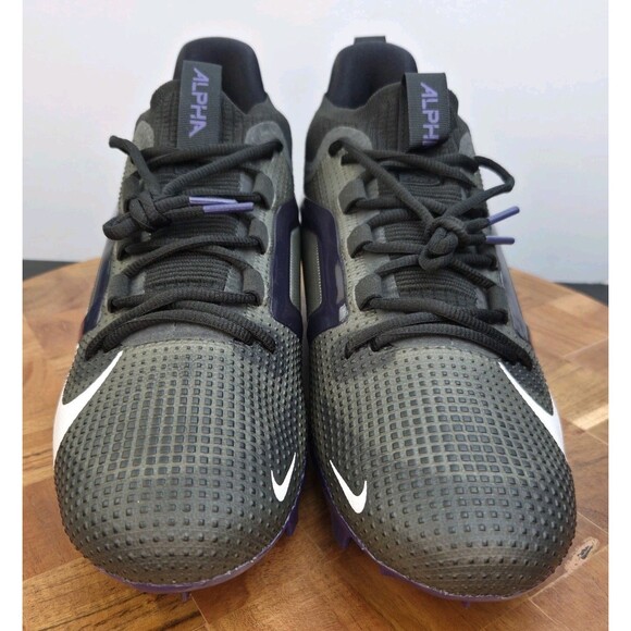 Size 11.5 Nike Alpha Menace 4 Elite Football Cleats Mens Black/Purple FZ7701-005 main image 4